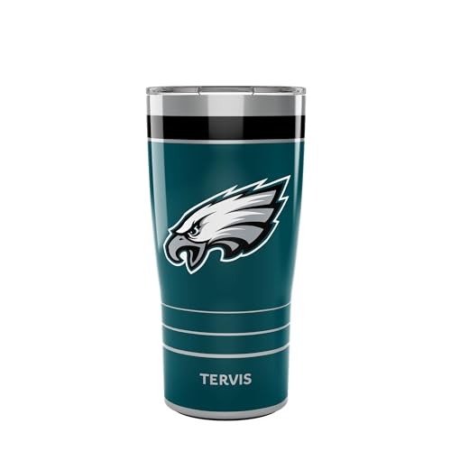 Tervis Traveler NFL Philadelphia Eagles - MVP Triple Walled Insulated Tumbler Travel Cup Keeps Drinks Cold & Hot, 20oz, Stainless Steel Multicolor