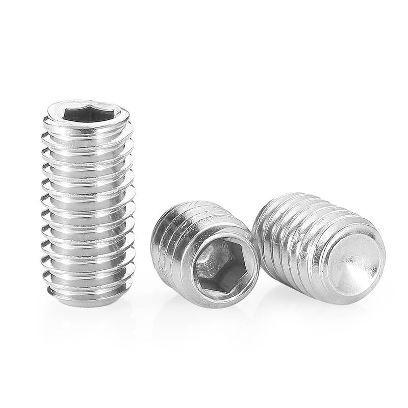 [Australia - AusPower] - 5/16-18 x 1/2" Hex Allen Head Socket Set Screws Grub Screw Bolts, 304 Stainless Steel Internal Hex Drive Cup-Point Screws with Hex Wrenches, 20 PCS 5/16-18" x 1/2" 