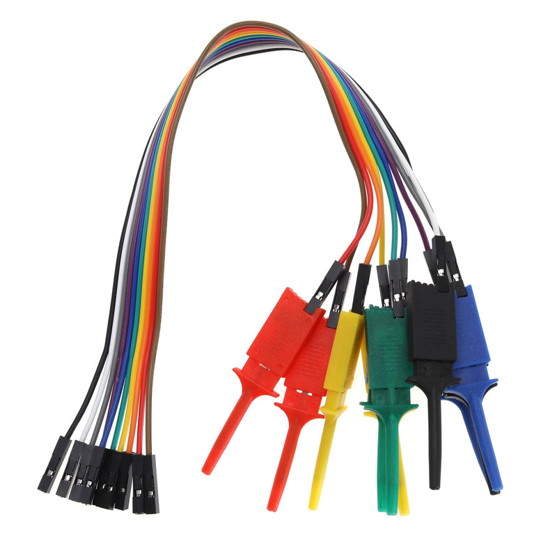 [Australia - AusPower] - Create idea 10PCS Logic Analyzer Test Hook Clip Grabber Jumper Wires & Interface Pins SOIC IC Test Hook Clip Jumper for Precision Circuit Testing/Power Supply Testing 