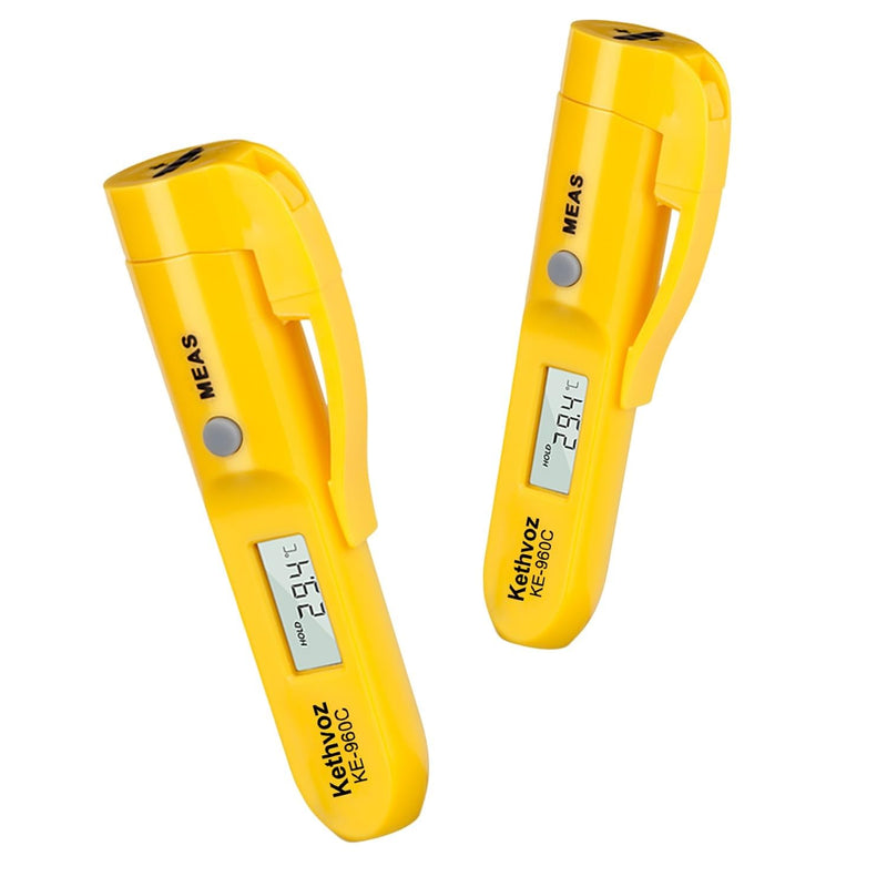 [Australia - AusPower] - Non Contact Infrared Food Thermometer, Digital IR Laser Thermometer Pen for Cooking, -22°F to 527°F Instant Read, No Touch Safe Hygienic for Meat, Grill, Candy, Wine, Baby Milk (2-Pack) 