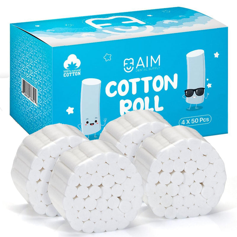 [Australia - AusPower] - Dental Cotton Rolls - Nose Bleed Stopper - Nose Bleed Plugs for Kids or Adults - Highly Absorbent Gauze Rolls & Cotton Roll - Non Sterile 1.5 Inch Rolled Cotton Pads (Pack of 50) 