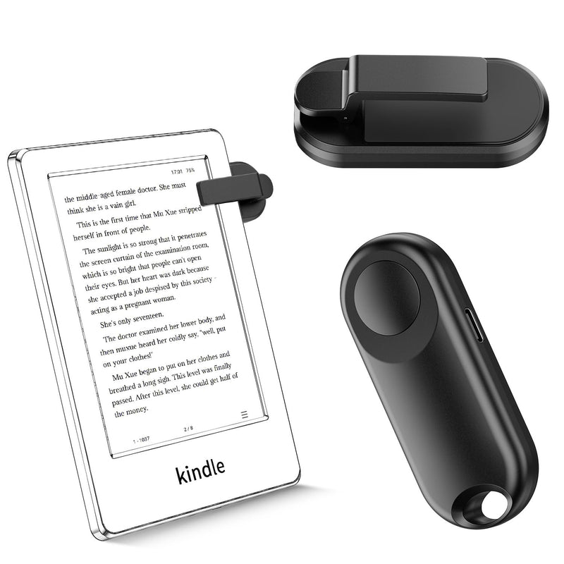 [Australia - AusPower] - RF Remote Control Page Turner for Kindle Paperwhite Accessories Ipad Reading Kobo Surface Comics/Novels iPhone Tablets Android Taking Photos Camera Video Recording Remote Triggers Black 