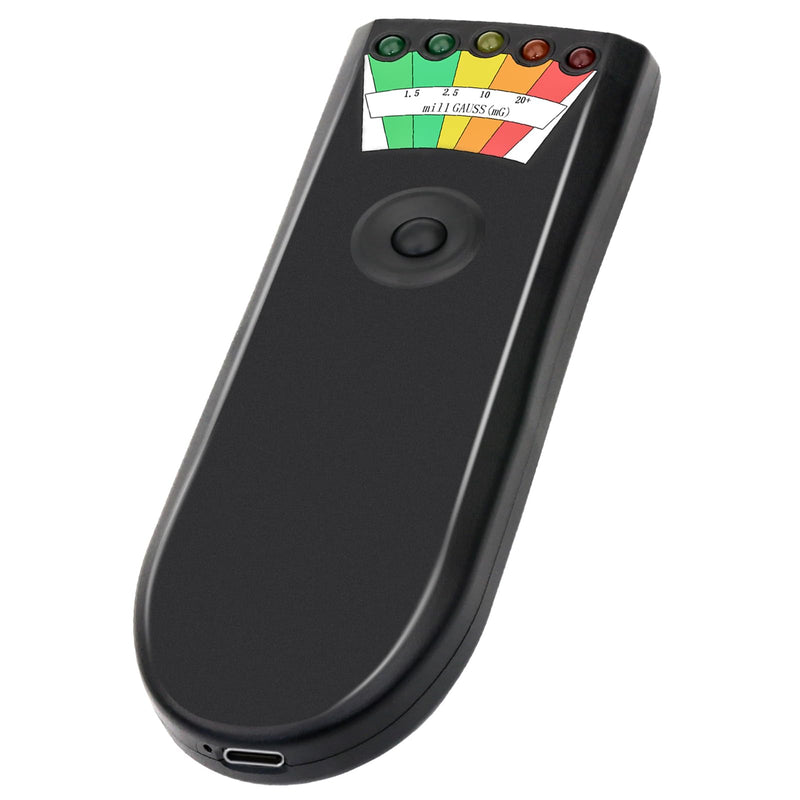 [Australia - AusPower] - EMF Meters 5 Light Portable Magnetic Field Detector, Ghost Hunting Emf Detector for Office/Home/Outdoors (1 pack) 