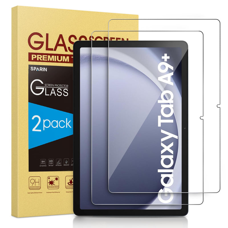 [Australia - AusPower] - SPARIN 2 Pack Screen Protector for Samsung Galaxy Tab A9 Plus 11 Inch 2023, Case Friendly Tempered Glass HD Clear film for Samsung Tablet A9+ 5G (SM-X210/X216/X218) Galaxy Tab A9 Plus 11'' 