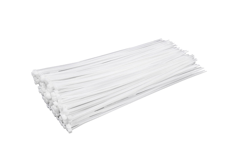 [Australia - AusPower] - White Zip Ties 14 inch (100 Pack), Clear, 50 lb, UV Resistant Cable Ties for Outdoor Use, LOCKLOCK 14" (100 Pack) 