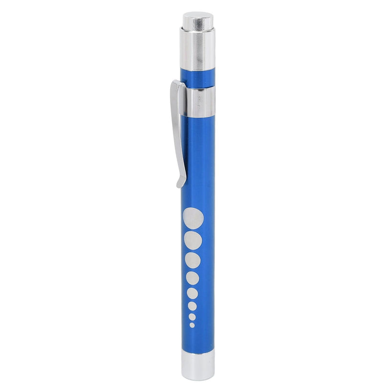 [Australia - AusPower] - Pen Lights for Nurses, Aluminum Alloy LED Penlight with Pupil Gauge – Concave Design for Precise Yellow Lighting, Medicals Pen Light(Blue) 