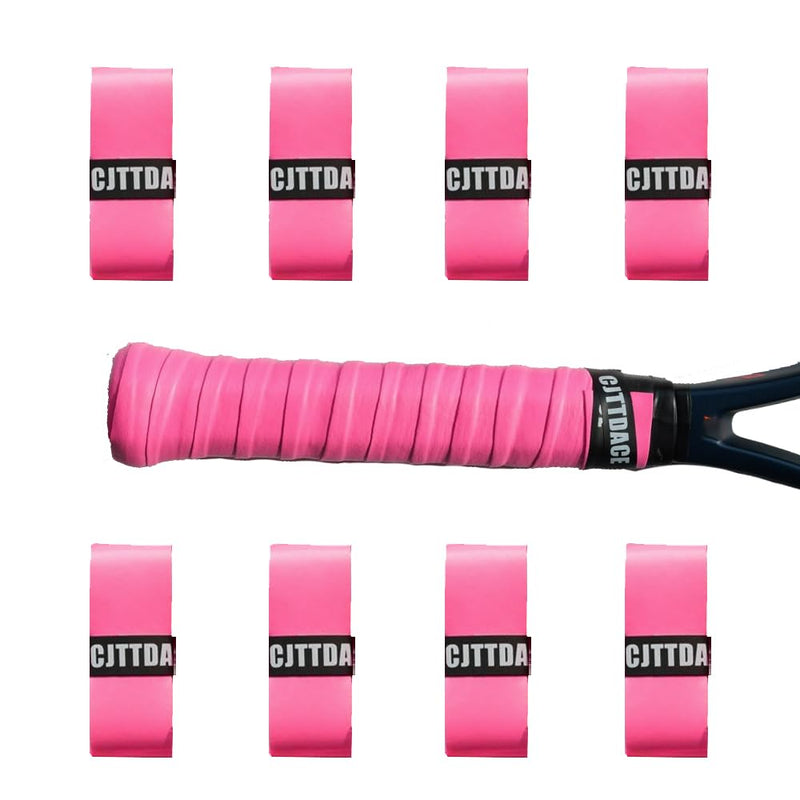 Tennis Racket Grip Tape,8PCS Non-Slip Tennis Overgrip, Absorbs Sweat Tennis Grip, Racket Handle Wrap for Badminton,Fishing, Bicycle Pink