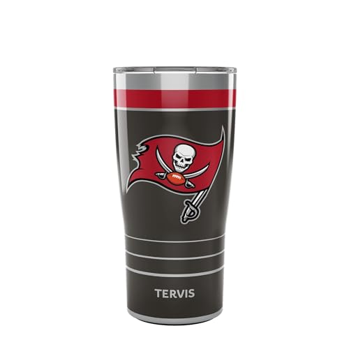 Tervis Traveler NFL Tampa Bay Buccaneers - MVP Triple Insulated Tumbler Travel Cup Keeps Drinks Cold & Hot, 20oz, Stainless Steel Multicolor
