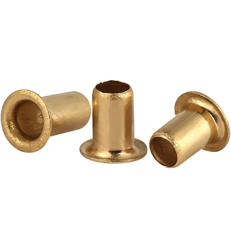 [Australia - AusPower] - 1000pcs Copper Hollow Rivet M1.45(D)*3.0(L) Metal Elements Rivet Double-Sided Circuit Board PCB vias Nails 