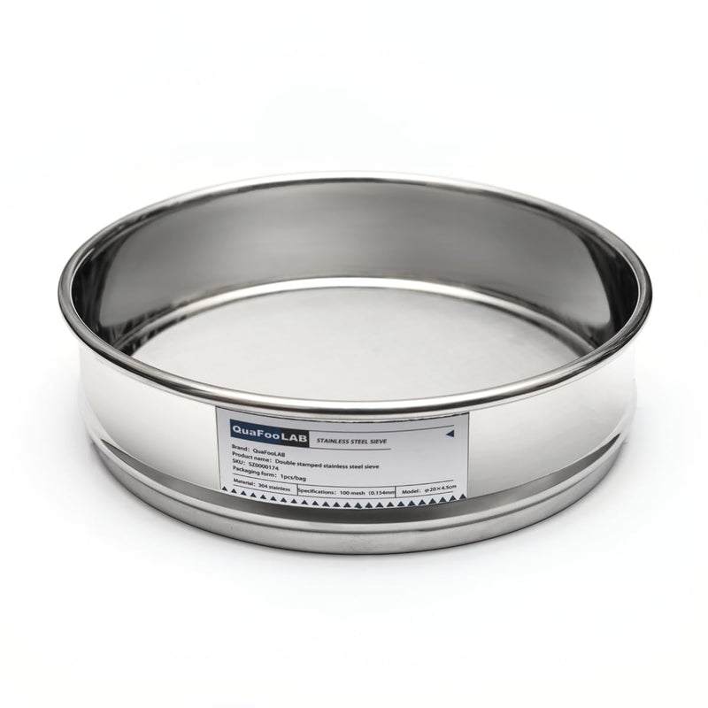 Lab Sieves 1800 Mesh, Economy Test Sieve #1800 Mesh, 4'' Diameter, 304 Stainless Steel Wire Cloth φ10×4.5cm 1800 Mesh（0.01mm）