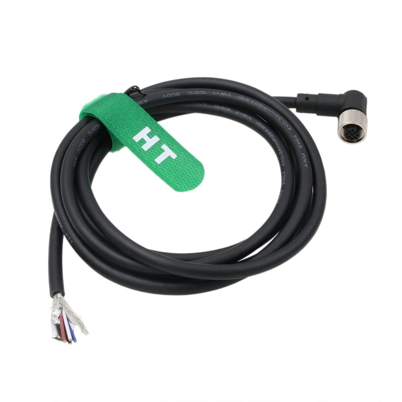 [Australia - AusPower] - Sensor Actuator M12 A Coded 4 pin 90-Degree Female Shield Cable to Open Wire for Industrial Automation, Device Network DeviceNet, CANopen, IO Link, Profibus 1m elbow 4 pin female to open 