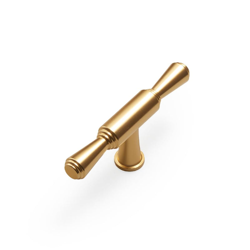 [Australia - AusPower] - luofuke 10 Pack Single Hole Cabinet Handles Aluminium Alloy Drawer Pulls Gold Cabinet Pulls Kitchen Cabinet Handles Cabinet Hardware for Bedroom Bathroom Office Furnitur Dresser Drawer Pulls Single Hole Knob Gold Style 3779 