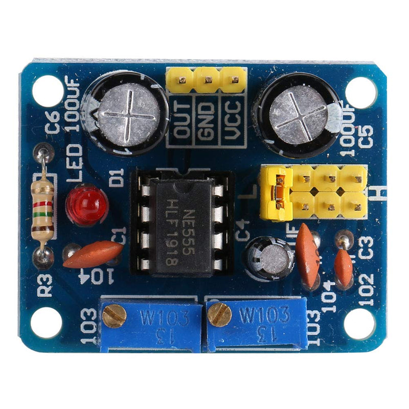 Hyuduo NE555 Pulse Rate Generator Module 5-15V DC Rectangular Signal Generator with LED Display Adjustable Duty Cycle 2.9 x 3.6 cm for Electronics Projects