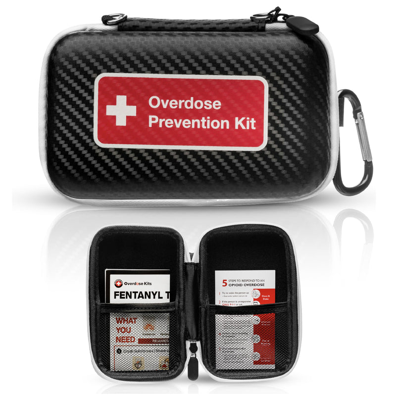 Empty Naloxone Case for Opioid Overdose Prevention Kits | Compact Design to Store Naloxone Nasal Spray and Accessories | Naloxone Not Included (Single, Black) Single