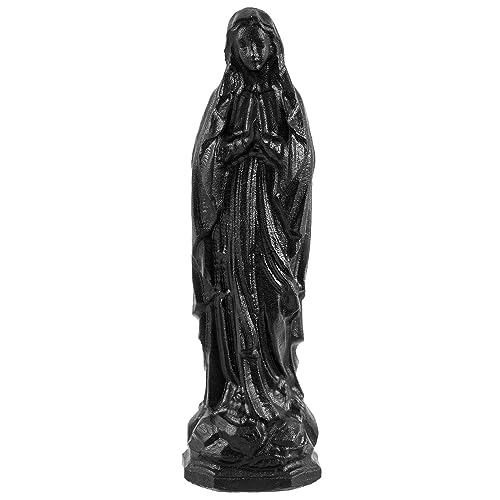 TUMBEELLUWA 3.5" Black Obsidian Virgin Mary Statue for Home Church Decor #1 the Virgin Mary-Black