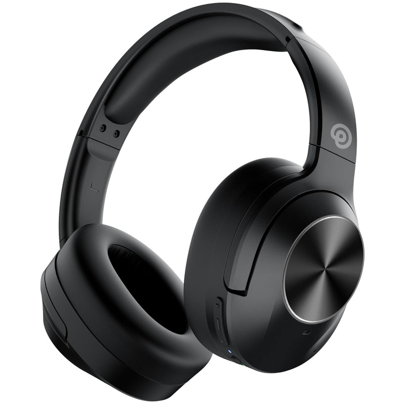 [Australia - AusPower] - Hybrid Active Noise Cancelling Headphones Wireless Over Ear Bluetooth Headphones with Microphone Deep Bass, Wireless Headphones with Hi-Fi Audio, Memory Foam Ear Cups, 30H Playtime - Black 