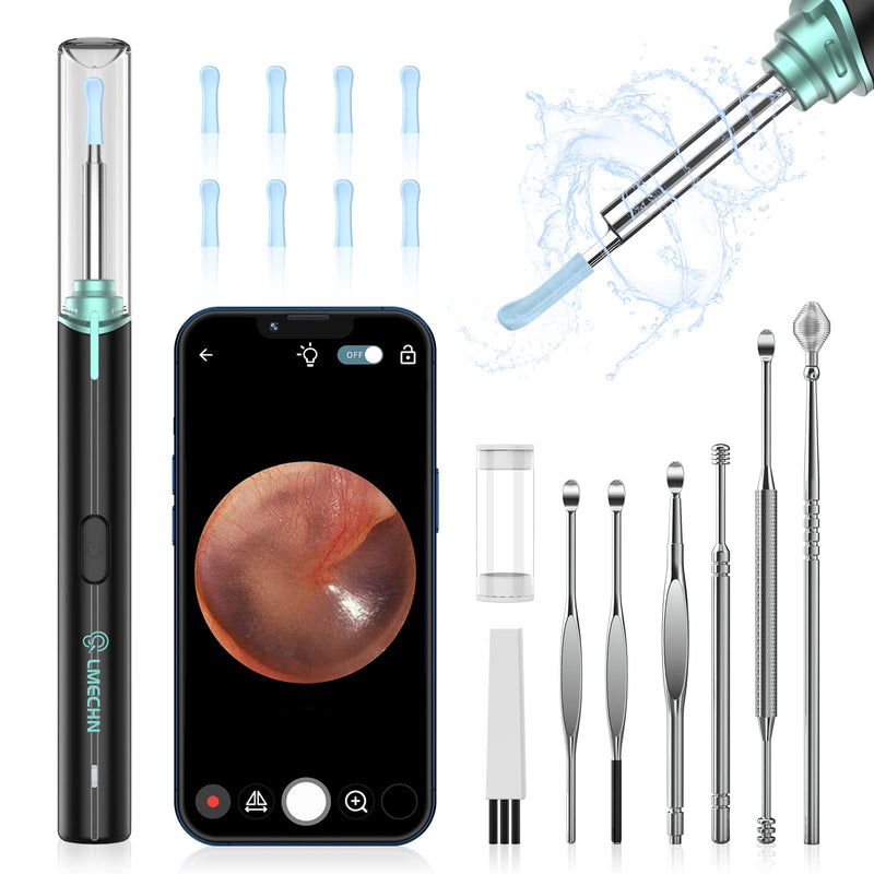 Ear Wax Remover, 1920P Ear Cleaner, 8 Attachments Otoscope | 1920P HD Sensor, 3 Axis Gyroscope, 6 LED Lights, IP67 Waterproof Lens, Compatible with Android smartphones, iPhones and iPads.