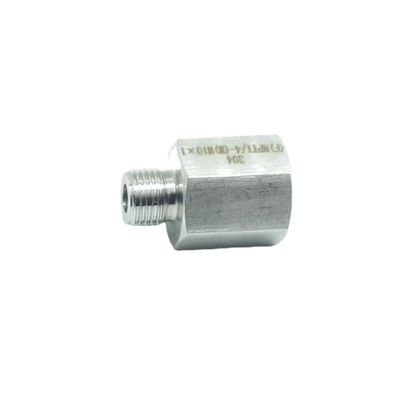 [Australia - AusPower] - 1 Piece 1/4" NPT Pipe Female x M10 x1 Male Metric Gauge Adapter Stainless 304 SS304 M10*1 Male x 1/4" FNPT 