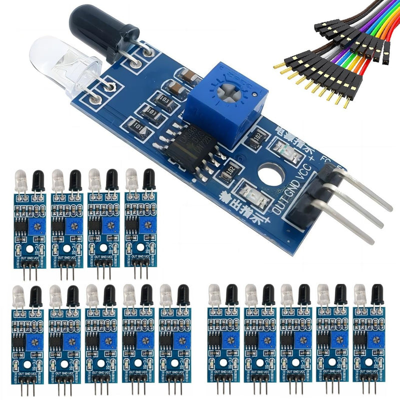 [Australia - AusPower] - WWZMDiB 15Pcs IR Infrared Sensor 3-Wire Reflective Photoelectric Module for Arduino 