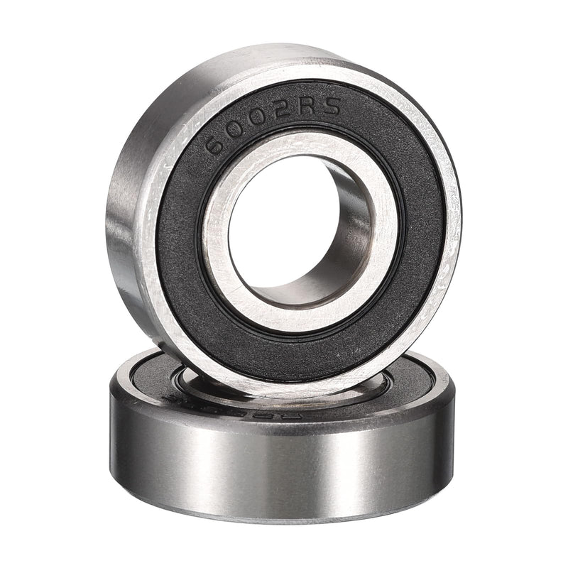 [Australia - AusPower] - 6002-2RS Deep Groove Ball Bearings, ID 15mm x OD 32mm x Width 9mm Double Rubber Sealed Ball Bearing Pre-Lubricated Chrome Steel Z2 Lever 2pcs 2 6002-2RS 15x32x9mm 