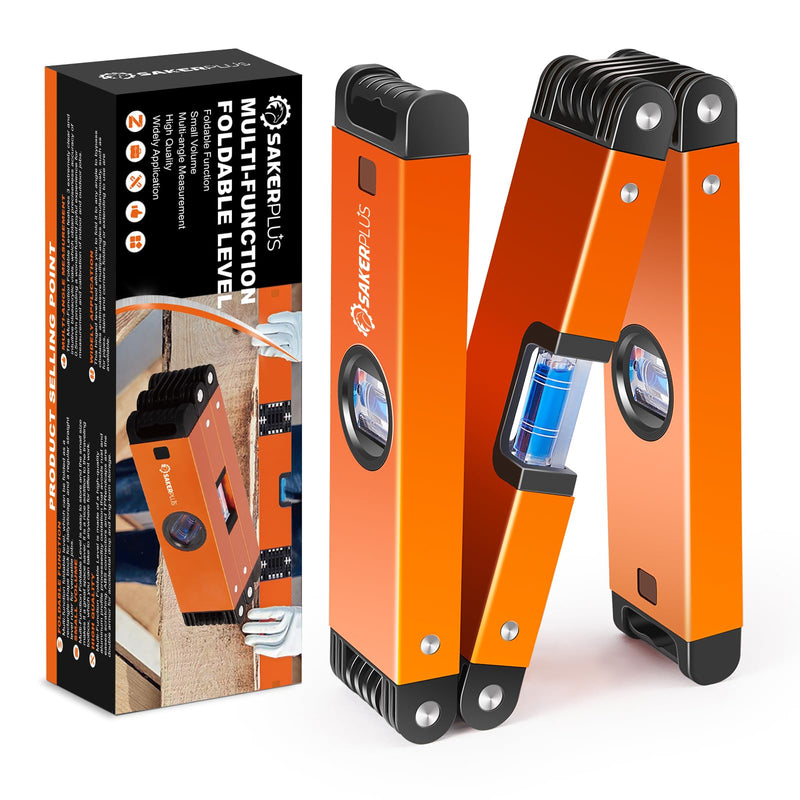 [Australia - AusPower] - Multi-Function Folding Level, 24" Level Tool, Multi-Angle Measurement (45°/90°/180°), High-Precision Aluminum Profile (0.5mm/m), Perfect for Woodworking, Construction & DIY Gifts 