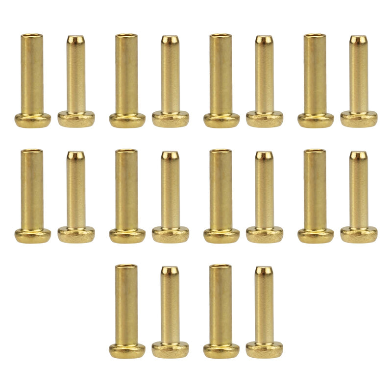 [Australia - AusPower] - Cutlers Cutlery Rivets 3/16" x 3/8" Knife Making Handle Pins- Brass (10 sets) 