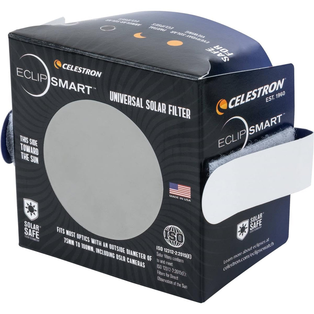 [Australia - AusPower] - Celestron – EclipSmart Safe Solar Eclipse Telescope and Camera Filter – Meets ISO 12312-2:2015(E) Standards – Works with Your Telescope, Spotting Scope, or DSLR Camera – Observe + Photograph Eclipses Camera Lens Filters 