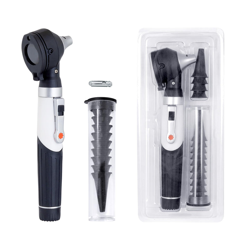 [Australia - AusPower] - Fiber Optic Mini Otoscope - Ear Scope with Light, Ear Infection Detector (Black Color) 
