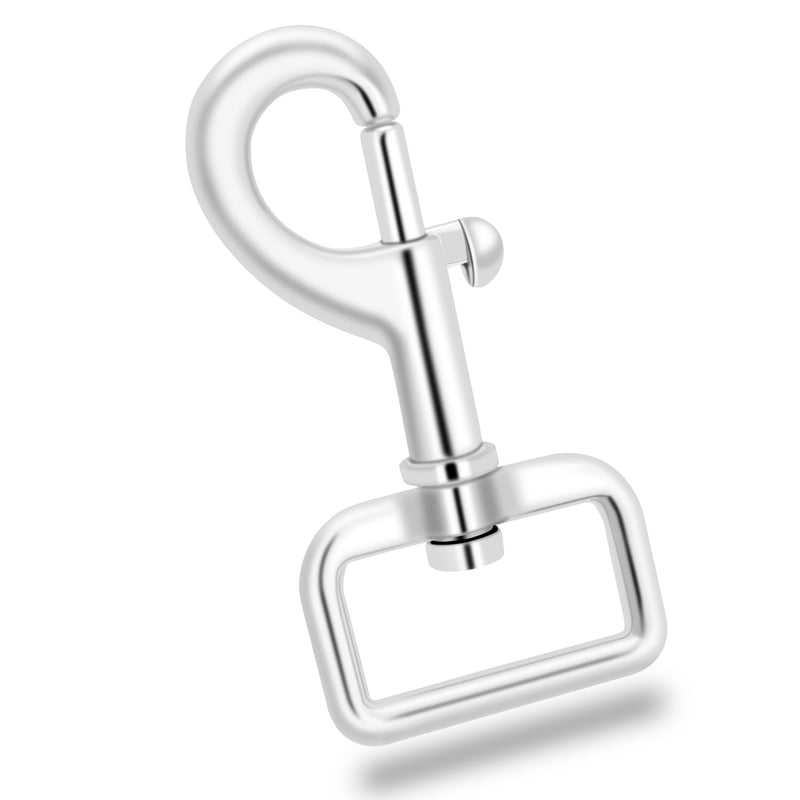 [Australia - AusPower] - 12 Pack Metal Swivel Snap Hooks 1 Inch Swivel Bolt Snap Heavy Duty Dog Leash Spring Hook Purse Chain Buckle Clips Hardware for Straps Dog Collar Harness - Silver 1" Snap Hook 12pack 