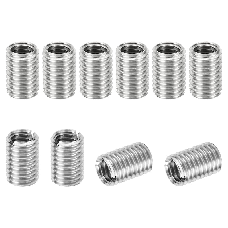 [Australia - AusPower] - PATIKIL Thread Adapters Sleeve Reducing Nut, 10 Pcs M10*1.5 Male to M8*1.25 Female Repairing Insert Nut Screw Reducer Conversion Stainless Steel Fastener 15mm M8xM10x15mm 
