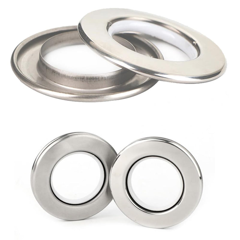 [Australia - AusPower] - Curtain Grommets Stainless Steel Eyelet Diameter Curtain Rings Metal Rings Inner Diameter 1-9/16 inch Roman Ring Grommet Curtains Set of 20 (20) 