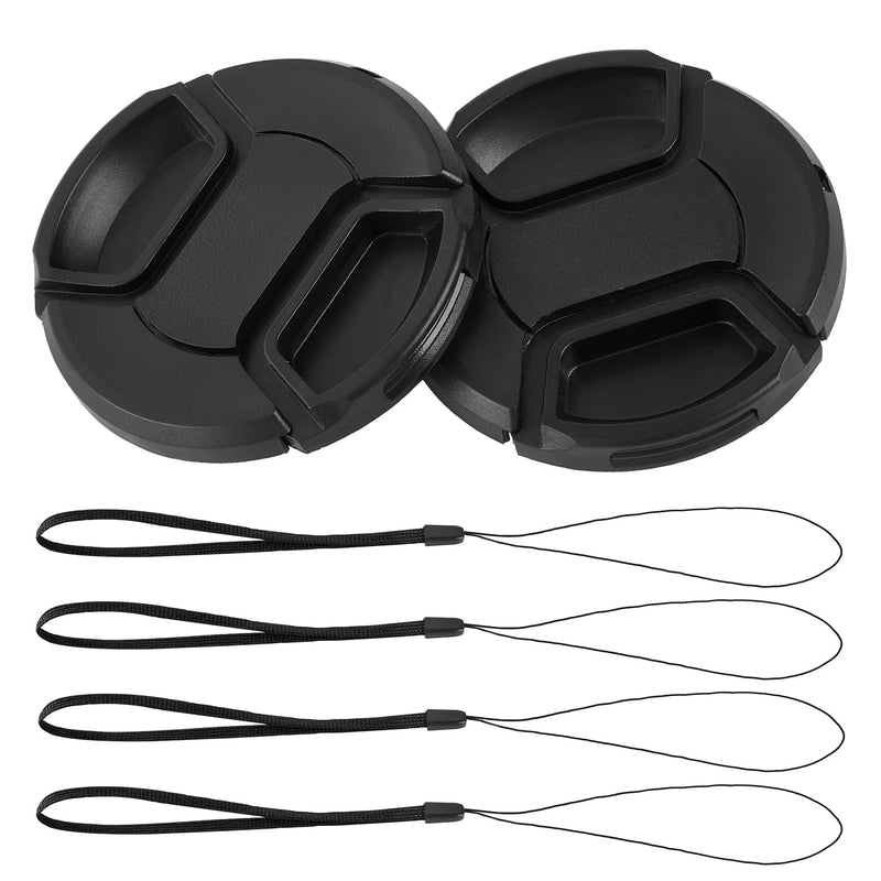 [Australia - AusPower] - 2 Pack 58mm Center Pinch Front Lens Cap Compatible with Canon EOS Rebel T7 T6 T5 T100 4000D T8i T7i T6s T6i T5i T4i T3i T2i T1i SL3 SL2 SL1 XSi XTi with EF-S 18-55mm Kit Lens (58mm) 