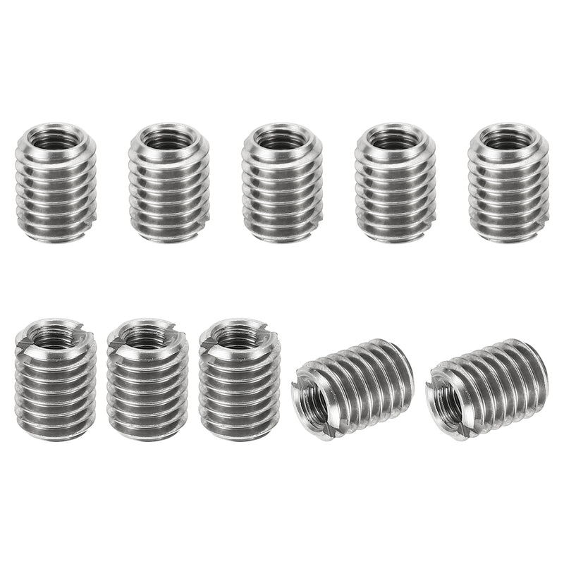[Australia - AusPower] - PATIKIL Thread Adapters Sleeve Reducing Nut, 10 Pcs M8*1.25 Male to M5*0.8 Female Repairing Insert Nut Screw Reducer Conversion Stainless Steel Fastener 10mm M5xM8x10mm 