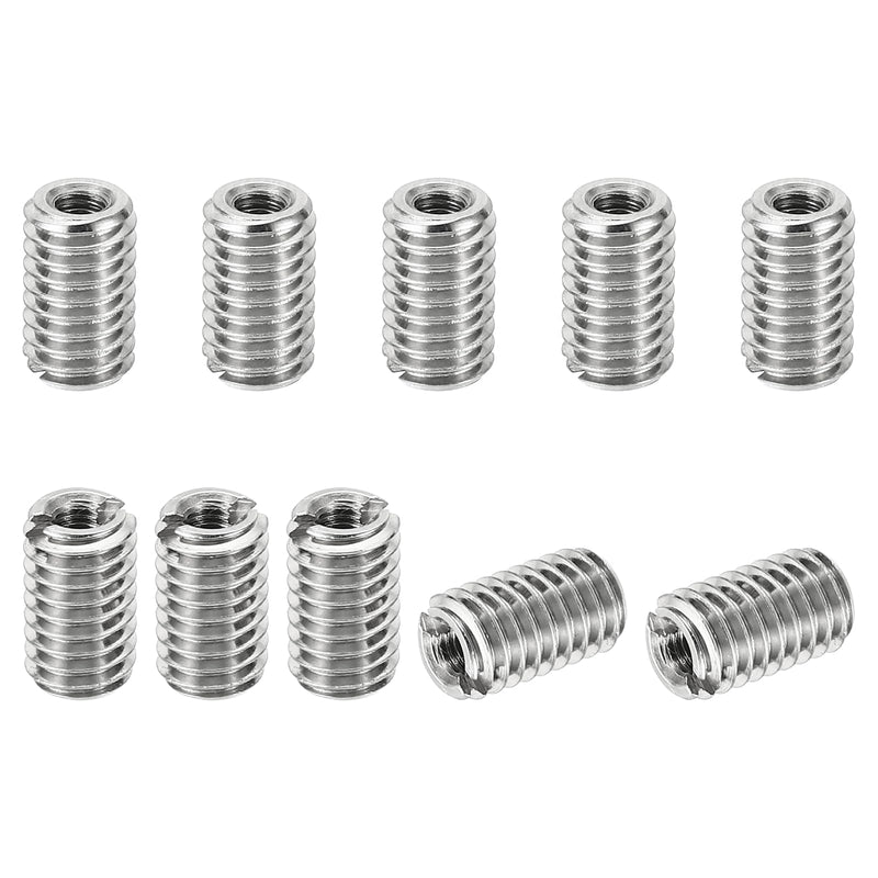 [Australia - AusPower] - PATIKIL Thread Adapters Sleeve Reducing Nut, 10 Pcs M6*1 Male to M3*0.5 Female Repairing Insert Nut Screw Reducer Conversion Stainless Steel Fastener 10mm M3xM6x10mm 