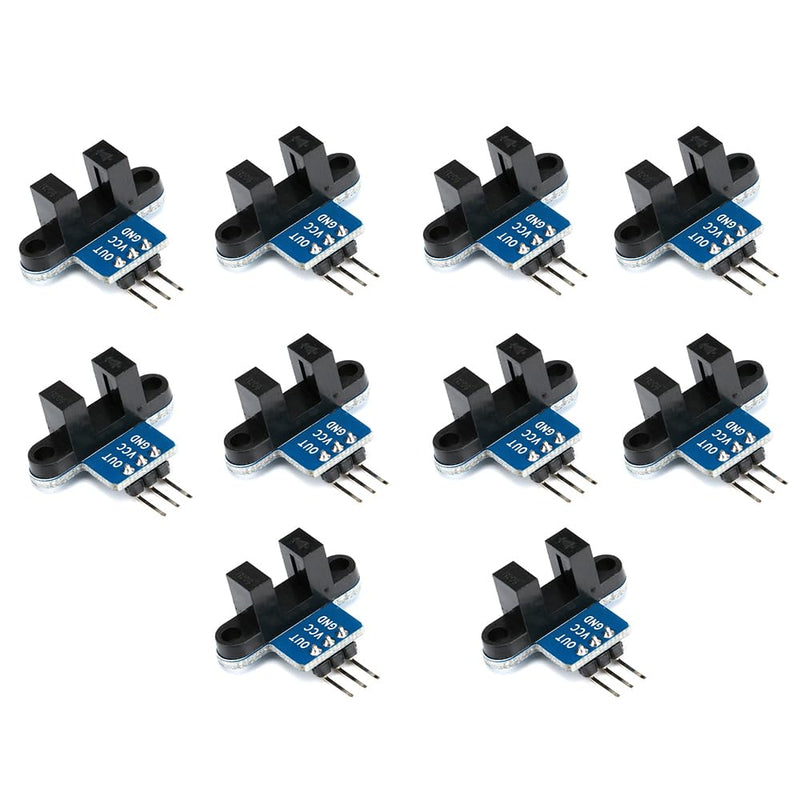 [Australia - AusPower] - 10PCS IR Infrared Sensor Module Slotted Optical Optocoupler Speed Measuring Sensor Module Photo Interrupter Sensor Motor Speed Detection Robot for Arduino 