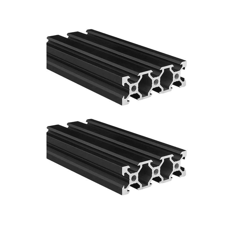 [Australia - AusPower] - 2060 Aluminum Extrusion V Slot 200mm Long Black 2 Pack, Extruded Aluminum Profile 20 Series European Standard Anodized Linear Rail for 3D Printer Parts and CNC DIY 20 x 60 7.87" 2Pcs (Kwweeoo) L:7.87"/200mm 