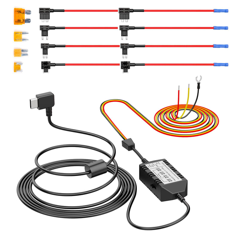 [Australia - AusPower] - VIOFO HK4 Hardwire Kit with 8pcs Full Set Circuit Fuse Tap, Type-C Port, for A119MINI /A119MINI 2 /A229 Duo&Plus&PRO /T130 /WM1 /A139 /A139Pro Dash Cam HK4+8PCS Full Set Fuse 