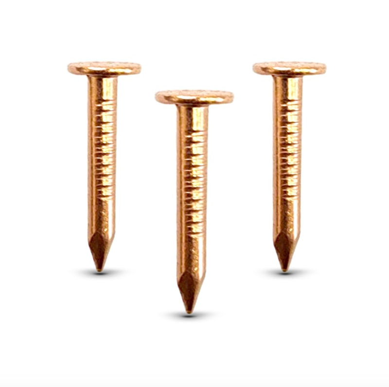 (250-Pack) 1 Inch USA MADE Copper Nails Roofing Finish - Solid Pure Copper Slate Spikes Flashing Furniture Boat - Highest Quality Nails (250) 250
