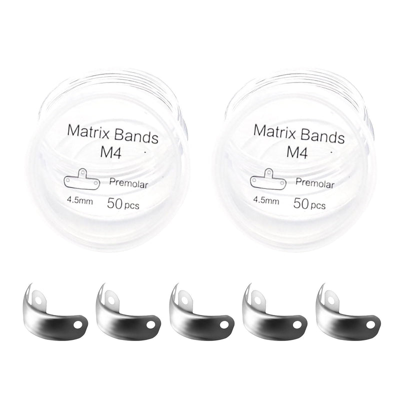 [Australia - AusPower] - 50PCS Dental Sectional Contoured Matrices Matrix Bands, M4 Dental Matrix Bands, Dental Matrix Bands for Dental Restorations (4.5mm, 2) 4.5mm 