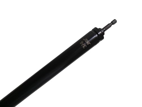 JXHONG 3/4-inch 6-point hollow socket, 11.5-inch length, 1/2-inch drive and 1/4-inch hex shank