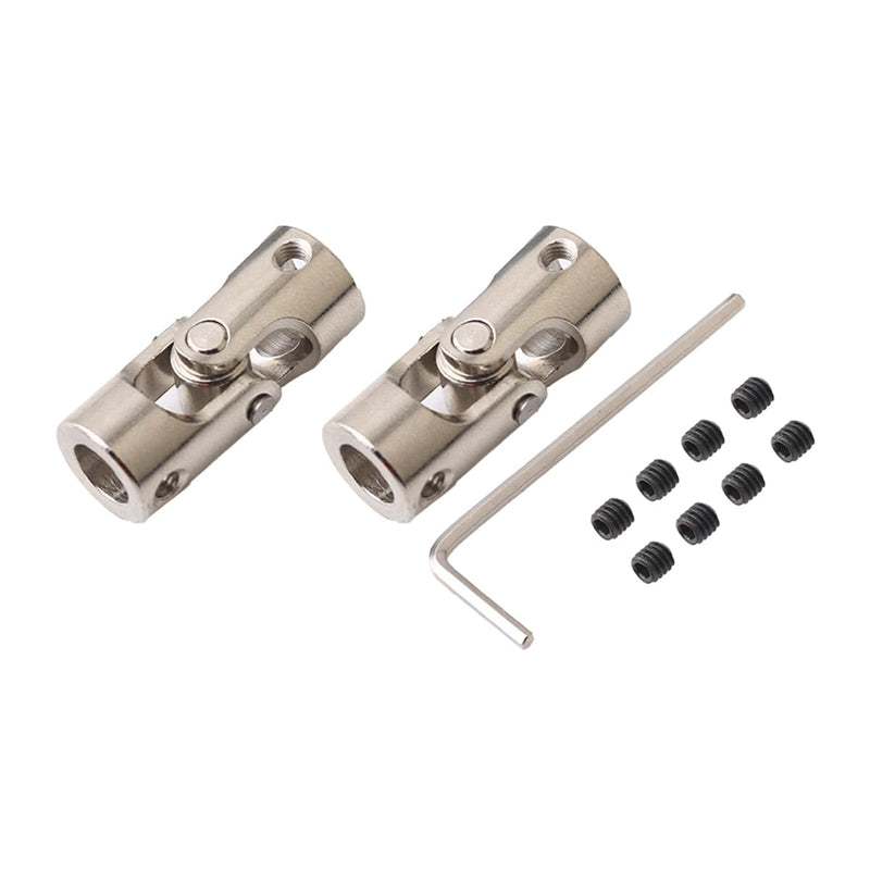 [Australia - AusPower] - 2Pcs Universal Motor Joint Shaft Coupling with Screws (Joint Shaft Coupling, 8mm to 8mm) 