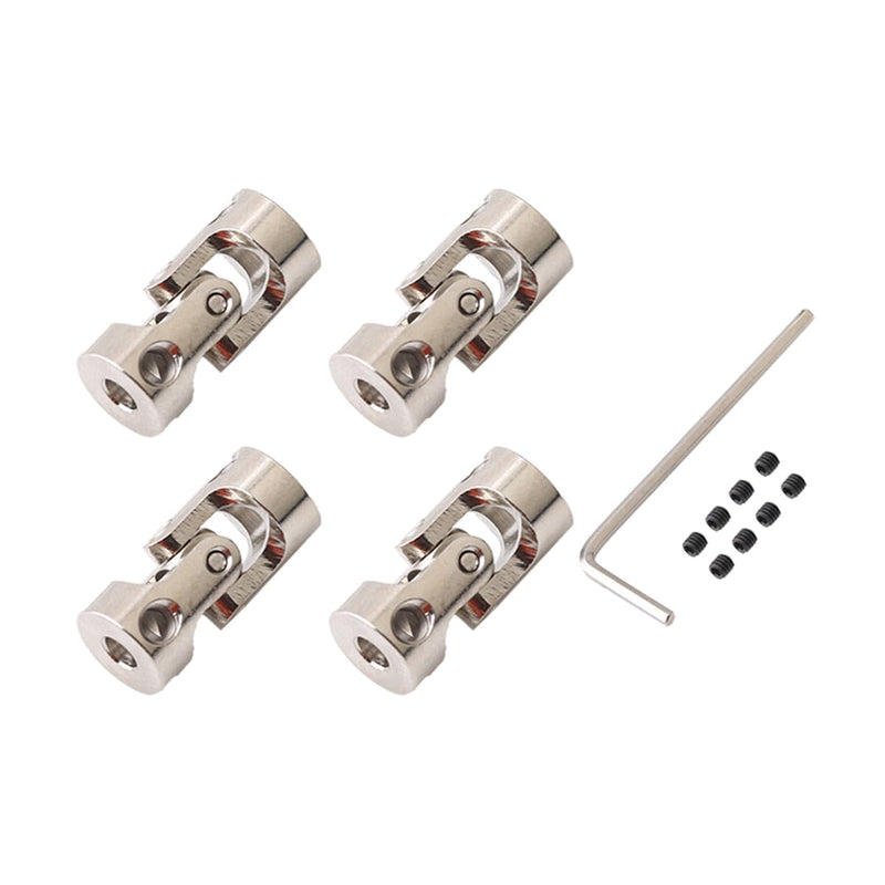 [Australia - AusPower] - DUNSIHUI 4Pcs Universal Motor Joint Shaft Coupling 4mm to 6mm with Screws 
