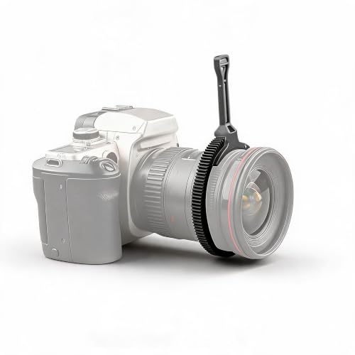 Zoom Follow Focus Handle Lever, Adjustable Gear Drive Belt Grey