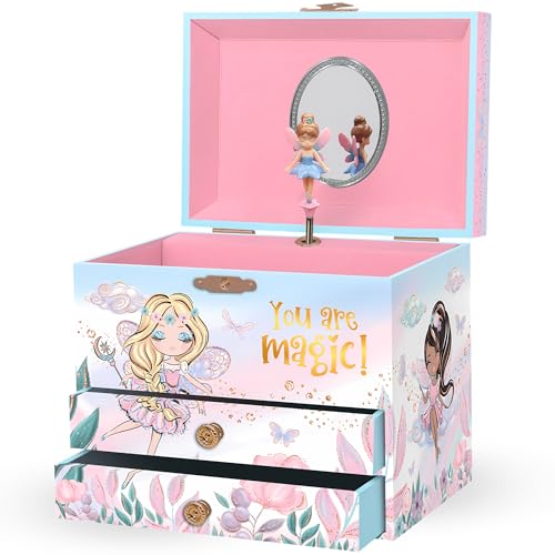 Giggle & Honey® Musical Fairy Jewelry Box for Girls Fairy Princess