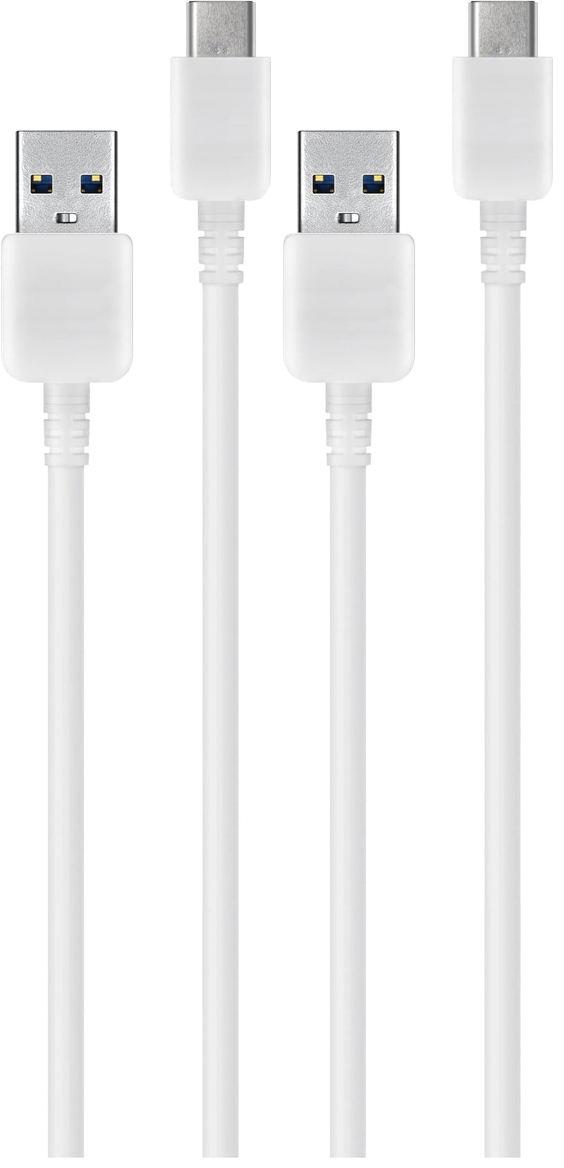 SAMSUNG EP-DN930CWEGUS USB-C to USB-A Sync and Transfer Cable, 1 Meter, Retail Packaging, White (Pack of 2) 1 Count (Pack of 2)