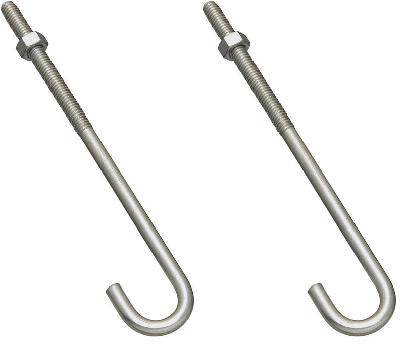 [Australia - AusPower] - National Hardware N232-934 2195 J Bolts in Zinc, 5/16" x 7" (Pack of 2) 