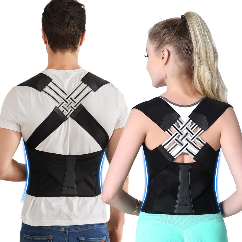 [Australia - AusPower] - Posture Corrector for Women and Men,Adjustable Shoulder Straightener,Back Support Brace,Upper Spine scoliosis, hunchback Large 