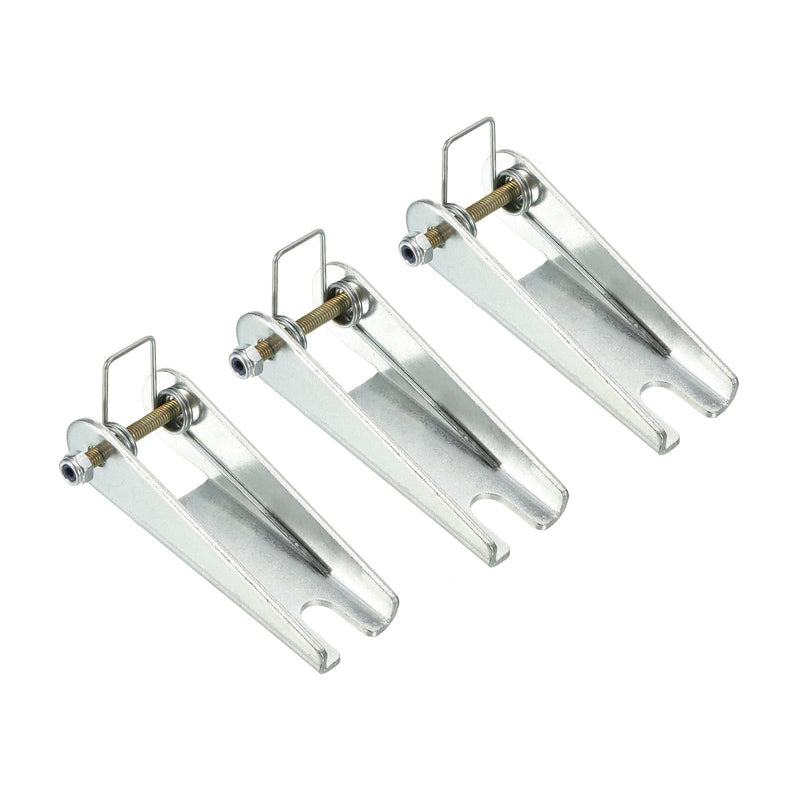 [Australia - AusPower] - PATIKIL 3 Inch Hook Safety Latch Kit, 3 Pack Metal Towing Hitch Replacement for Clevis Hook Trailer, Silver 