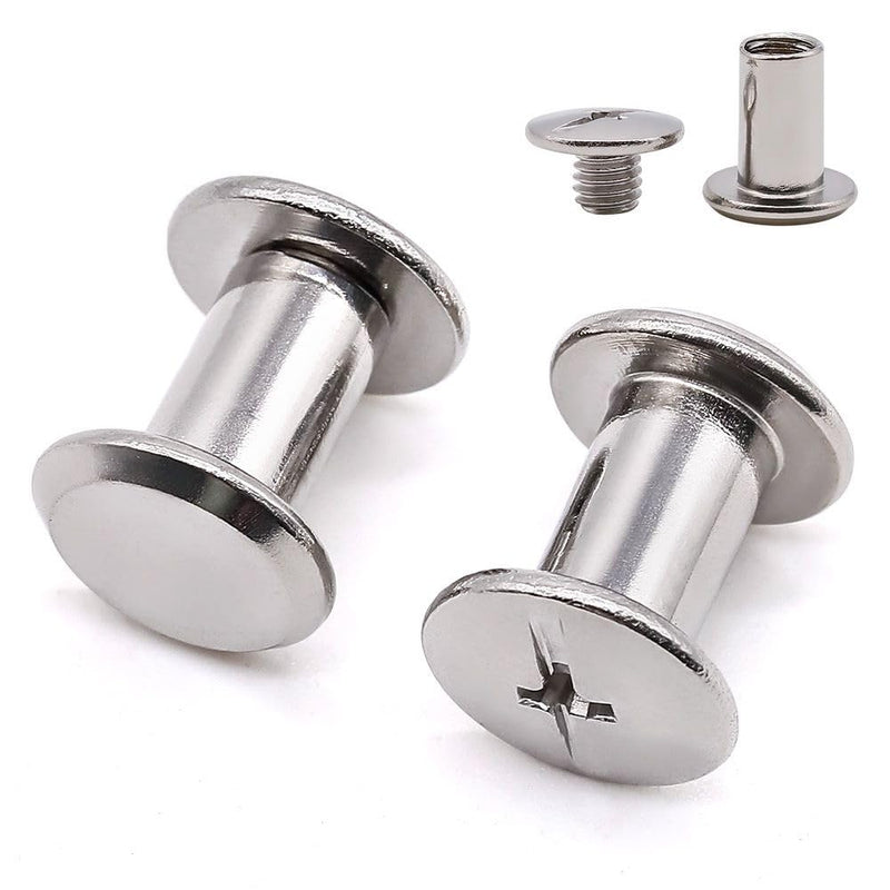 [Australia - AusPower] - Glvaner 30 Sets M4 x 14mm Binding Screws, 304 Stainless Steel 18-8, Cross Head Chicago Screw Bingding Post Screw Kits for DIY Leather, Photo Albums, Bookbinding, Scrapbook, Belt 
