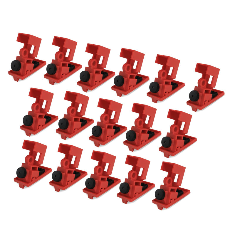 [Australia - AusPower] - Circuit Breaker Lockout Device - 16 Pack Compatible 120/277 Volt, Clamp-on Single Pole Breaker Lock Out Device 16 PCS Breakers Lockout Universal Electrical for Loto Station Lock Out Tag Out Set 